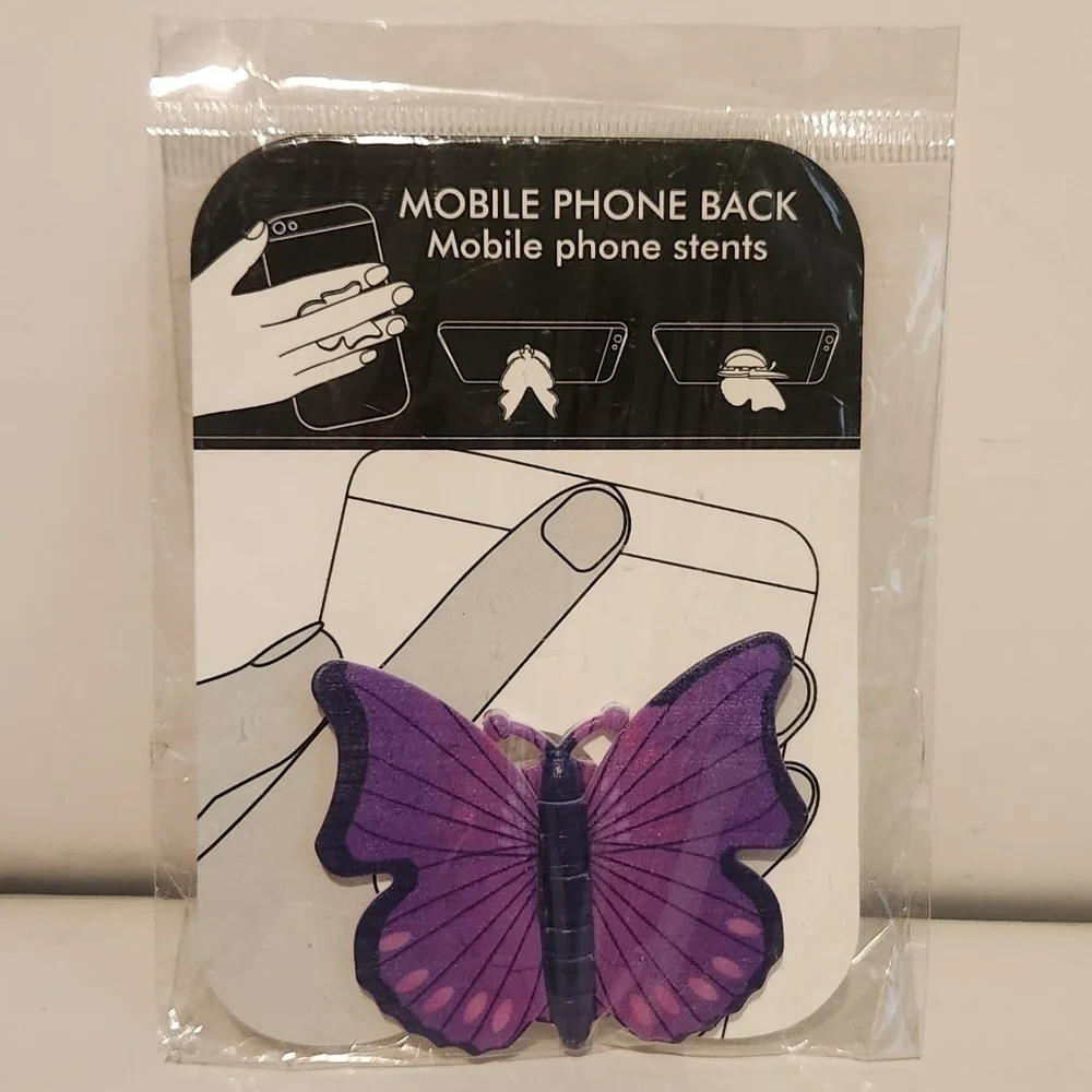 Brand New 2” Purple Butterfly Mobile Phone Back